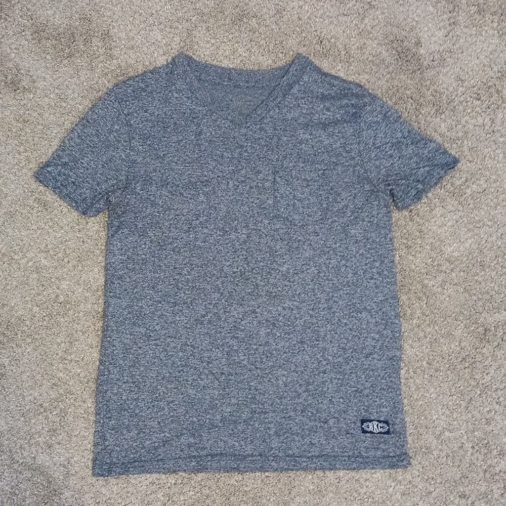 Blue V neck shirt